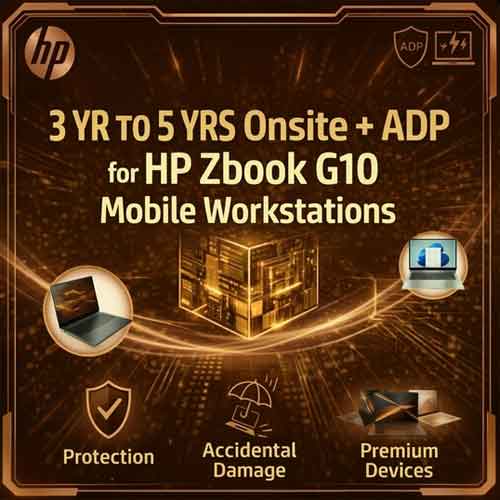 HP Original 3 to 5 Year Onsite ADP Warranty for HP ZBook Firefly Power Studio Fury G10 Mobile Workstations India